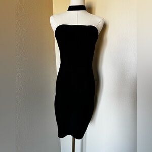 bebe Classic Black Strapless Dress
